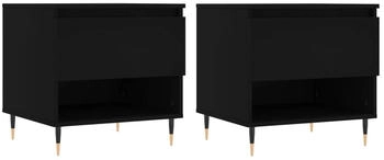 vidaXL Couchtische 2 Stk. Schwarz 50x46x50 cm Holzwerkstoff Modell 2
