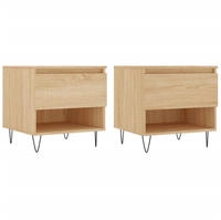 vidaXL Couchtische 2 Stk. Sonoma-Eiche 50x46x50 cm Holzwerkstoff