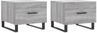 vidaXL Couchtische 2 Stk. Grau Sonoma 50x50x40 cm Holzwerkstoff