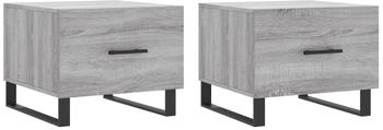 vidaXL Couchtische 2 Stk. Grau Sonoma 50x50x40 cm Holzwerkstoff Modell 9