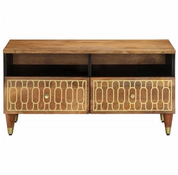 vidaXL Couchtisch 80x54x40 cm Massivholz Mango Modell 3