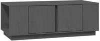 vidaXL Couchtisch Grau 110x50x40 cm Massivholz Kiefer