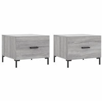 vidaXL Couchtische 2 Stk. Grau Sonoma 50x50x40 cm Holzwerkstoff