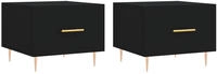 vidaXL Couchtische 2 Stk. Schwarz 50x50x40 cm Holzwerkstoff