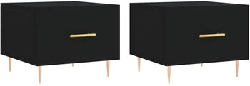 vidaXL Couchtische 2 Stk. Schwarz 50x50x40 cm Holzwerkstoff Modell 6