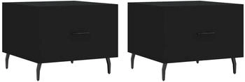 vidaXL Couchtische 2 Stk. Schwarz 50x50x40 cm Holzwerkstoff Modell 2