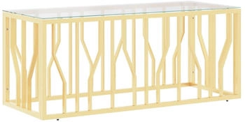 vidaXL Couchtisch 110x45x45 cm Edelstahl/Glas Modell 4