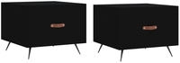 vidaXL Couchtische 2 Stk. Schwarz 50x50x40 cm Holzwerkstoff