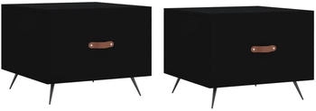vidaXL Couchtische 2 Stk. Schwarz 50x50x40 cm Holzwerkstoff Modell 7