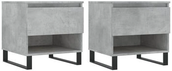 vidaXL Couchtische 2 Stk. Betongrau 50x46x50 cm Holzwerkstoff Modell 2