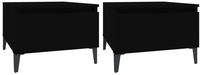 vidaXL Beistelltische 2 Stk. Schwarz 50x46x35 cm Holzwerkstoff