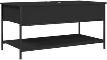 vidaXL Couchtisch Schwarz 100x50x50 cm Holzwerkstoff/Metall