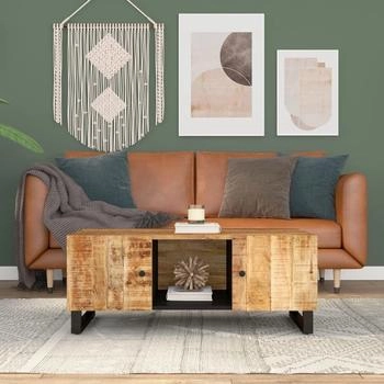 vidaXL Couchtisch 100x54x40 cm Massivholz Mango & Holzwerkstoff Modell 1