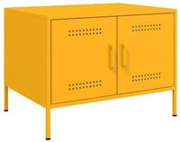 vidaXL Couchtisch Senfgelb 68x50x50,5 cm Stahl
