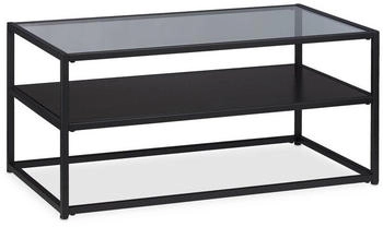 Relaxdays Couchtisch Glas schwarz 90x50x42cm (10026789)