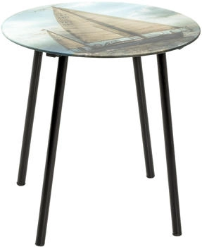 HAKU Beistelltisch Glas schwarz 40x40x41cm (18118)