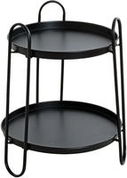 HAKU Beistelltisch "Sofatisch, Wohnzimmertisch" 1 Stk. tlg. rund - aus Metall Schwarz