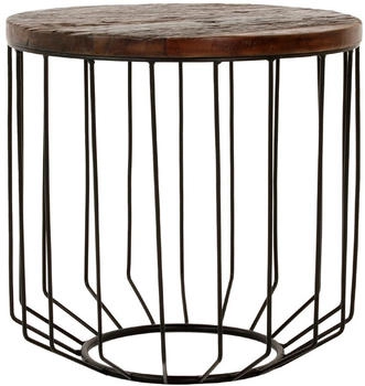 WOMO-DESIGN Massivholz Couchtisch Rund 50x50 cm Natur Handgefertigt Altholz