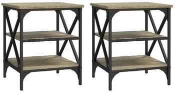 vidaXL Beistelltische 2 Stk. Sonoma-Eiche 40x42x50 cm Holzwerkstoff