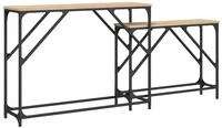 vidaXL Konsolentische 2 Stk. Sonoma-Eiche Holzwerkstoff