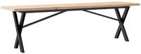 vidaXL Couchtisch X-Gestell 160x40x45,5 cm Massivholz Kiefer Stahl