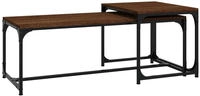 vidaXL Couchtische 2 Stk. Braun Eichen-Optik Holzwerkstoff