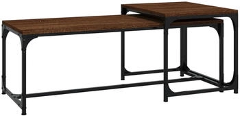 vidaXL Couchtische 2 Stk. Braun Eichen-Optik Holzwerkstoff