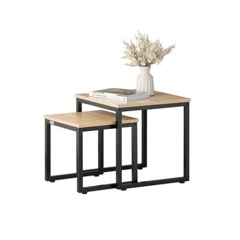 SoBuy 2er Set Sofatisch / Kaffeetisch Natur FBT42-N