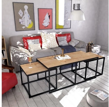 Hanah Home Skye Decor Couchtisch MELAMINE COATED PARTICLE BOARD 50x60x120 cm (A2809)