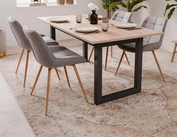 Furn.Design Esstisch Sonoma Eiche und Anthrazit Industrial ausziehbar 160-200 cm bis 8 Personen Malta Furn.Design Esstisch Sonoma Eiche und Anthrazit Industrial ausziehbar 160-200 cm bis 8 Personen Malta