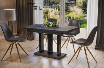 Endo-M&ouml;bel S&auml;ulen-Esstisch Esstisch Appia 130 / 210cm Beton dunkel