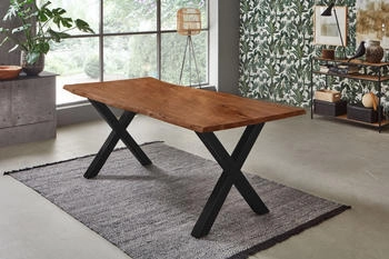 sam Frederik 160x85cm X-Gestell Akazie nussbaumfarben sam Frederik 160x85cm X-Gestell Akazie nussbaumfarben