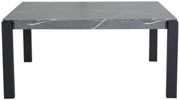 Mendler HWC-L53 Küchentisch Esszimmertisch, Industrial Metall 140x80cm Marmor-Optik grau (99704)