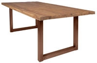 SIT Esstisch "Osaka aus recyceltem Teakholz mit Kufengestell im Rustik-Look"