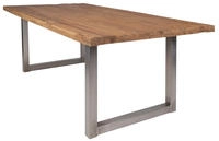 SIT Esstisch "Osaka aus recyceltem Teakholz mit Kufengestell im Rustik-Look"