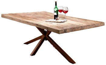SIT Esstisch 220 cm 50 mm Teak naturMetall antikbraun 220x100x76 cm (15842-00)