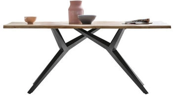 SIT Esstisch Baumkante 36 mm Akazie natur 200x100 cm Metallgestell schwarz 200x100 cm x76 cm (15273-11)