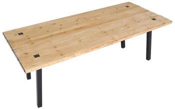 Mendler Esstisch MCW-L75, Tisch Esszimmertisch, Industrial Massiv-Holz MVG- 200x90cm, natur