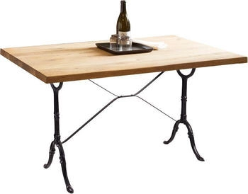 SIT TABLES & CO Tisch 120x65 cm Platte natur, Gestell schwarz (14002-11)