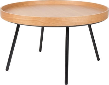 Zuiver Couchtisch + Beistelltisch Oak Ø78x45 cm holzfarben