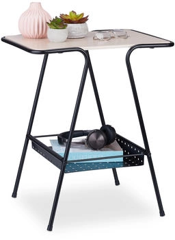 Relaxdays Couchtisch + Beistelltisch 45x35x55 cm schwarz