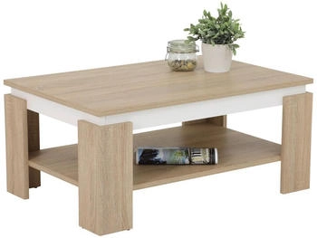 BOXXX Couchtisch Sonoma Eiche Wei&szlig; Holzoptik rechteckig 60,5x41,5x90 cm