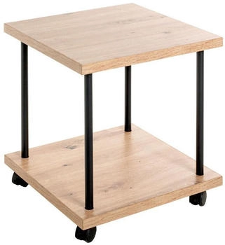 CarryHome Beistelltisch Schwarz Eiche quadratisch 40x45x40 cm