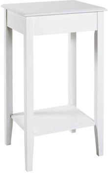 CarryHome Beistelltisch Weiß massiv 36x76x43 cm