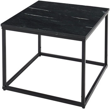 CarryHome Couchtisch Schwarz Stein quadratisch 60x46x60 cm Couchtische Marmor