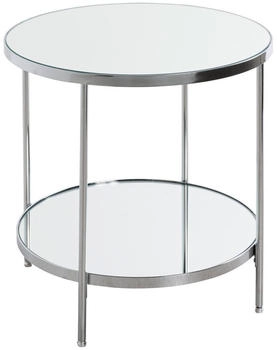 CarryHome Beistelltisch Chrom Metall Glas rund 45x46x45 cm CarryHome Beistelltisch Chrom Metall Glas rund 45x46x45 cm