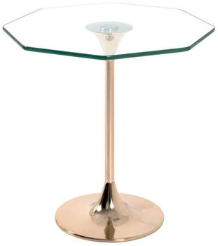 CarryHome Beistelltisch Gold Glas Metall achteckig 45x47x45 cm