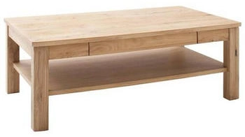 Livetastic Couchtisch Eiche Eiche furniert teilmassiv 1 Schubladen rechteckig 117x42x65 cm