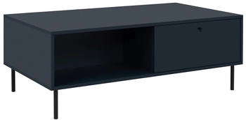 Mid.you Couchtisch Dunkelblau Metall 2 Schubladen rechteckig 60x40x110 cm