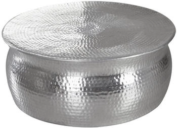 Mid.you Couchtisch Silber Metall rund 75x31x75 cm